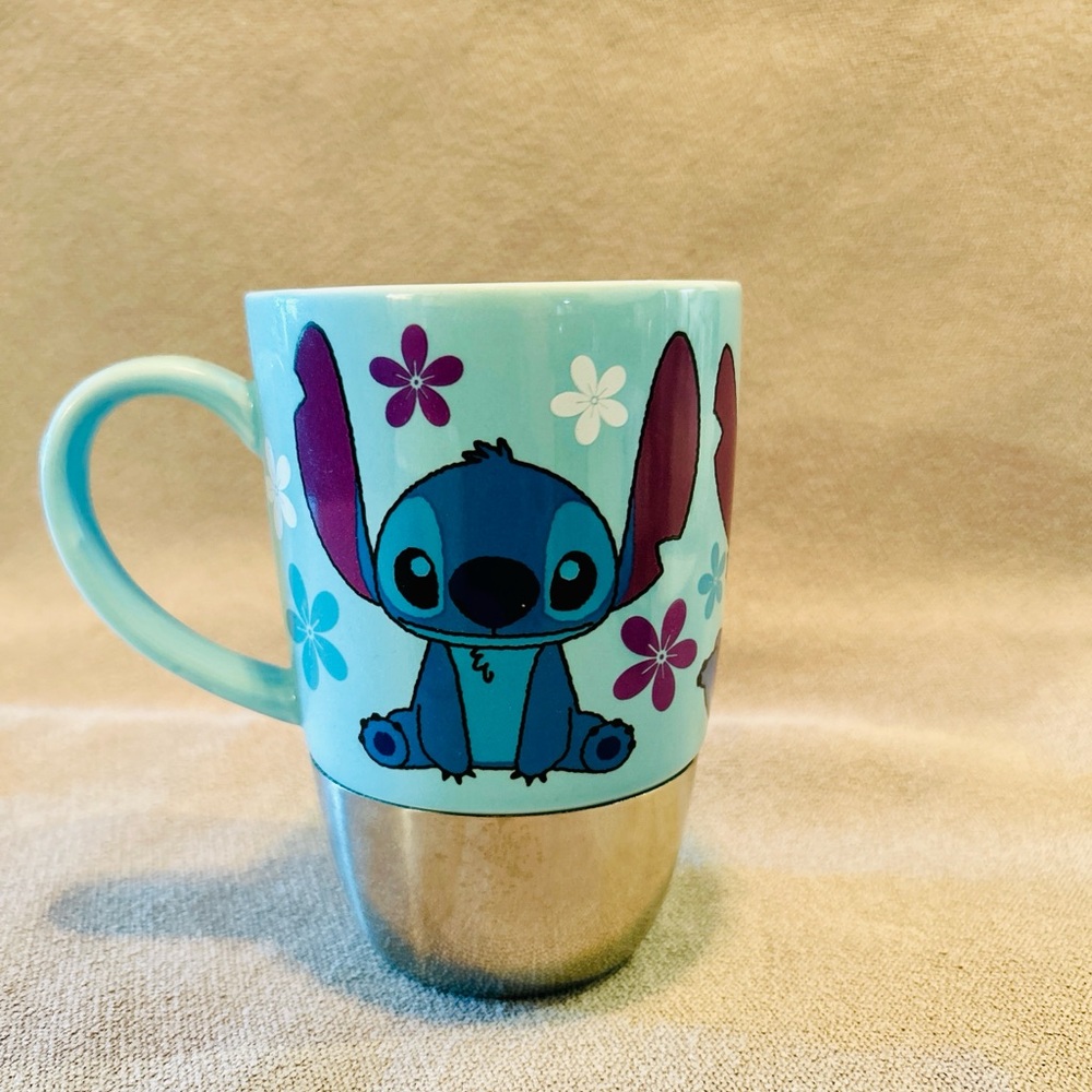 Stitch Character Mug with Stainless Steel Outer  Base